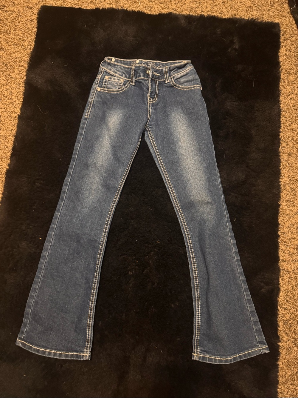 Kids' Dark Blue Wash Bootcut Jeans